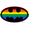 Justice League Batman Regenbogen Logo