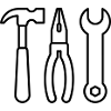 Tools - hammer, pliers and wrench