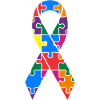 Autism Awareness Ribbon Puzzle Kleurrijk