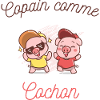 Copain comme cochon, expression, dessin cochon