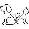 Dog Cat Heart