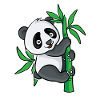 Søt panda bambus design for panda bjørn fans