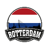 Rotterdam Netherlands Skyline Travel Souvenir Dutc