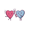 Hearts Sharing Wine