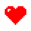 Heart pixel red small