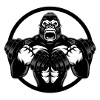 Bodybuilding fitness gorilla
