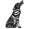 Totem howling wolf black