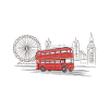 London Bus Big Ben London Eye