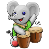 Éléphant avec batterie
