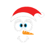 Fröhlicher Schneemann mit Weihnachtsmütze
