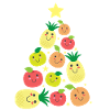 Gesunder fruchtiger Weihnachtsbaum