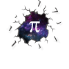 PI math symbol galaxy space stars universe