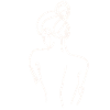 Lineart - woman back white