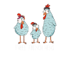 Three french Hens Christmas Xmas