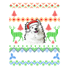 Merry Woofmas Ugly Sweater Samoyed