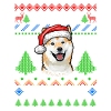 Merry Woofmas Ugly Sweater Shiba Inu
