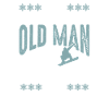 Old man snow snowboard