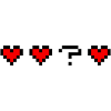 Three hearts a question mark