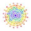 Spiritual mandala with Indian ornaments