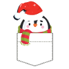 Pochette de Noël Pingouin