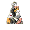Meowy Christmas cute cats