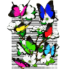 Papillon Butterfly - butterfly - bouquet of flowers