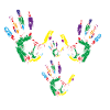 4 hand prints
