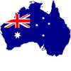 Australia flag gift idea map