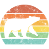 Bear retro sunset grunge