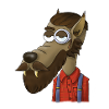 Hipster wolf