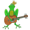 Frog Prince playing Guitar