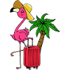Voyage vacances vacances flamingo palmiers Caraïbes