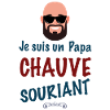 Papa chauve souriant