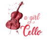 Fille instrument de violoncelle