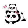 Nuttet panda mor og babyunge