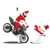 Christmas motorcycle stop