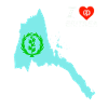 Carte drapeau érythréen