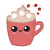 Warmth and coziness happy cocoa