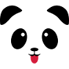 Panda face tongue