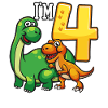 4th birthday dinosaur 4 years old