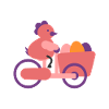 Chicken on cargo bike