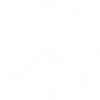White peace symbol