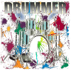 Drummer Art Design Silver Text