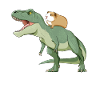 T Rex and Guina Pig