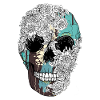 Stylish skull - mint