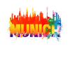 Munich Splash Art Skyline