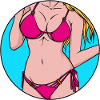 Bikini Plage Vacances Palmes Mer Caraïbes