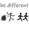 be different, bomb, stickman, run