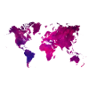 purple world map