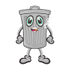 Smoking trash can cigarettes